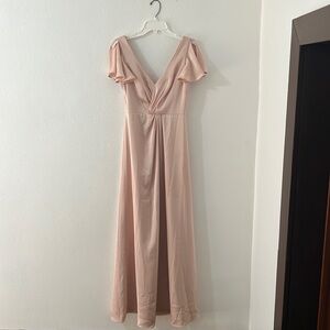 Azazie satin bridesmaid dress